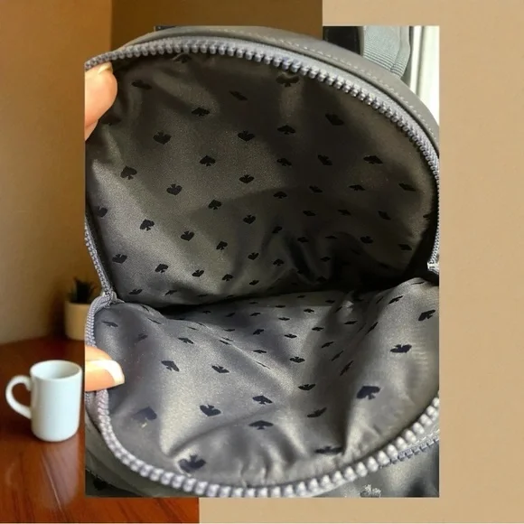 kate spade Blue Nylon Quilted Backpack Durable and Stylish